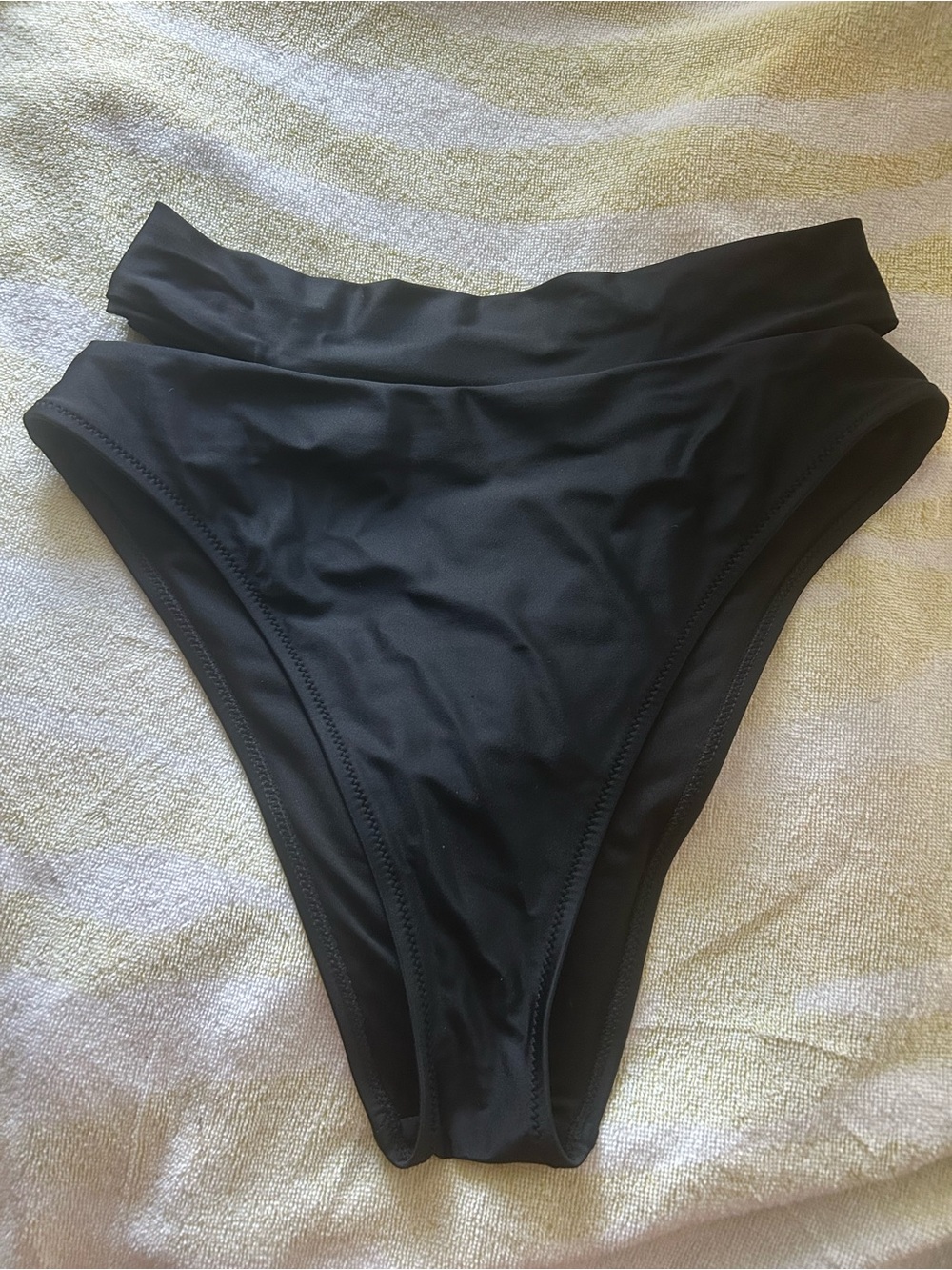 aerie Black High-Rise Bikini Bottom